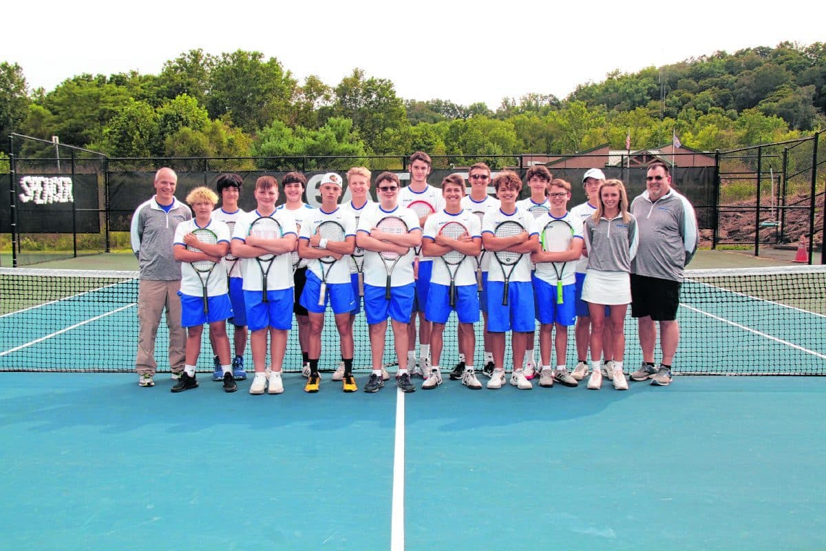 Front row: Jackson Sichting, Daylen Dees, Nolan Patterson, Wesley Bethards, Aidan Burt, Jonathon Kirchhofer, Austen Deckard and Manager Anna Fleetwood.Back row: Coach Thom Miller, Brandon Saechao, John Oliver, Josh Miller, Noah Cochran, Reid Davis, Eli Sichting, Spencer Blee and Coach Kevin Roush.  Submitted | Inter-State Studio