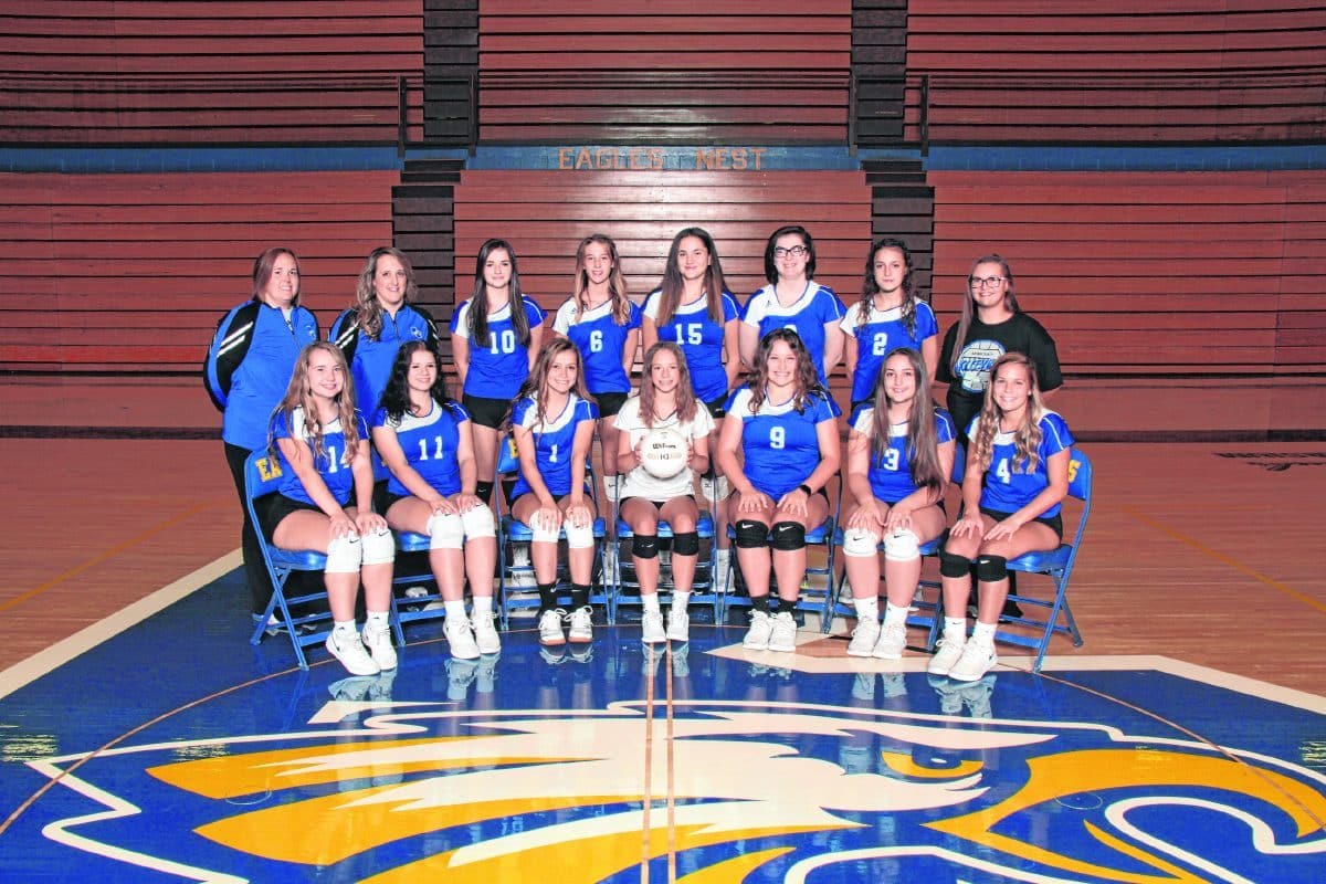 Front row: Ava Kelly, Whitnee Coffey, Emilee Mosier, Avery Herald, Katie Tipton, Emma Lucas and Jayda Scales.Back row: Coach Amanda Doss, Coach Jessica Robertson, Cady Kemp, Payton Lucas, Savannah Oden, Lizzie Roush, Anna Stogsdill and Manager Mattie Satter.  Submitted | Inter-State Studio