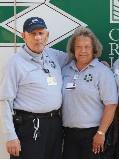 Bob Roudebush and Margo Ayers have been partners on Brown County's ambulance service -- currently operated by Columbus Regional Hospital -- for around 14 years. Roudebush first became an EMT in 1972, and has served Brown County since it received its first ambulance.