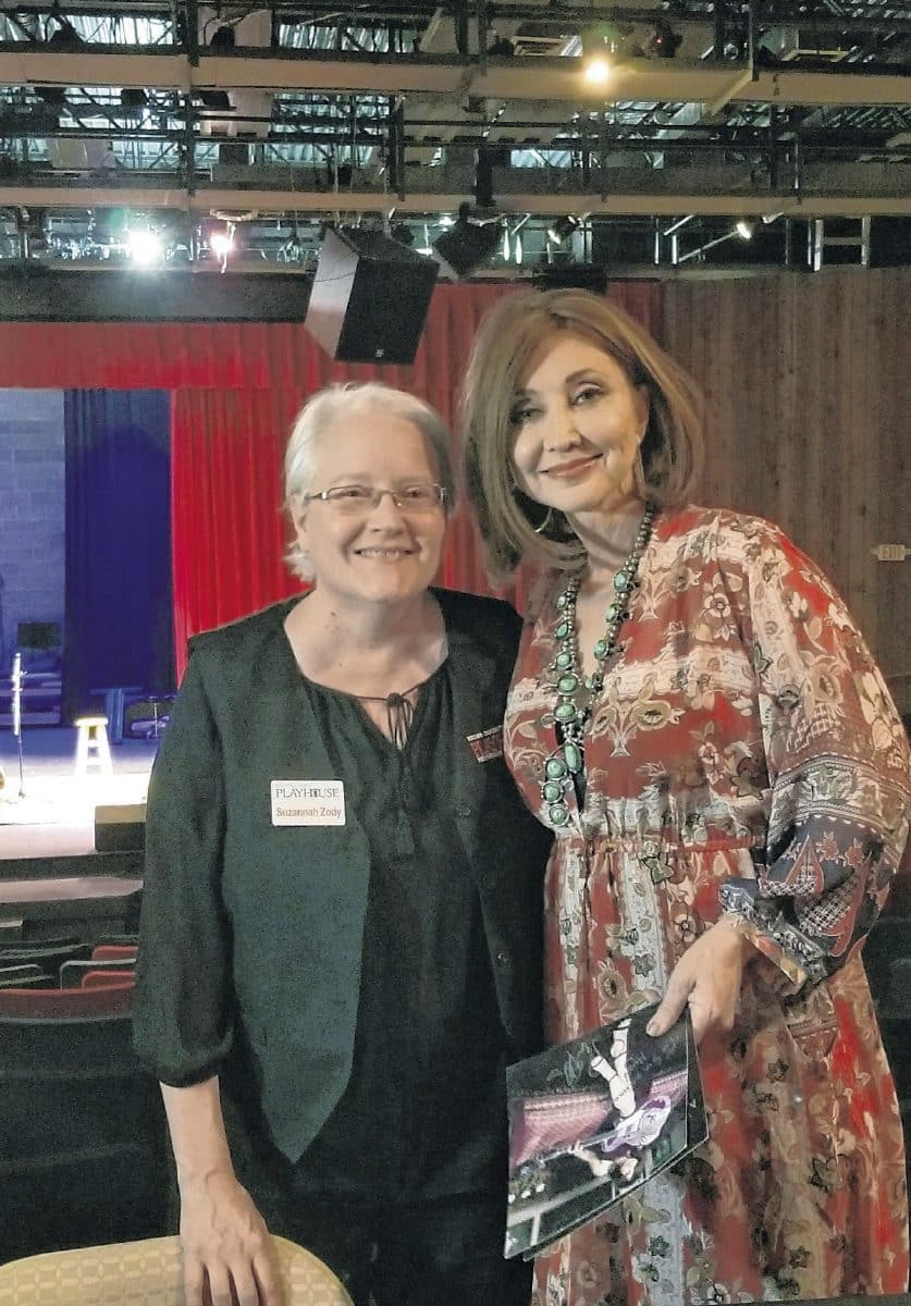 Brown County Playhouse Executive Director Suzannah Levett Zody, left, poses for a photo with country musician Pam Tillis at the Playhouse in 2018. In May, the Brown County Playhouse hosted a benefit concert in honor of Zody to help offset medical costs as she is hospitalized. She later passed away in June. The Playhouse also celebrated its 70th birthday this year and encouraged the community to make donations to help keep the doors open for another 70 years. Submitted photo