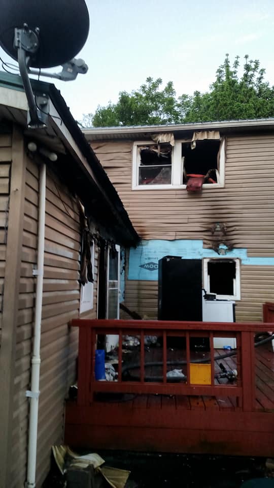 A home on Green Road was destroyed by a fire on May 23. Submitted photo by Jackson Township Volunteer Fire Department Chief Glenn Elmore